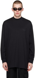 Y-3 Black Mock Neck Long Sleeve T-Shirt