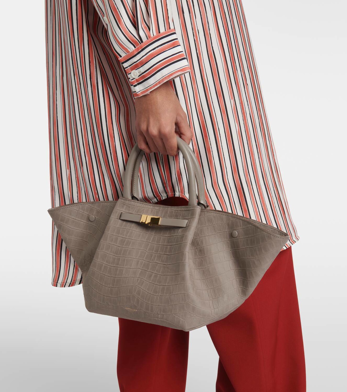 DEMELLIER The New York トートバック The Midi New York | Off-White Small Grain | DeMellier