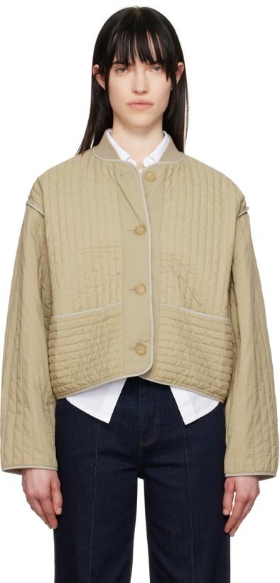 Photo: rag & bone Beige Marley Quilted Jacket