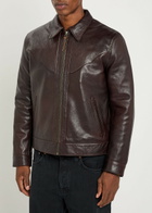 Nudie Jeans Joppe Western Leather Jacket Dark Brown