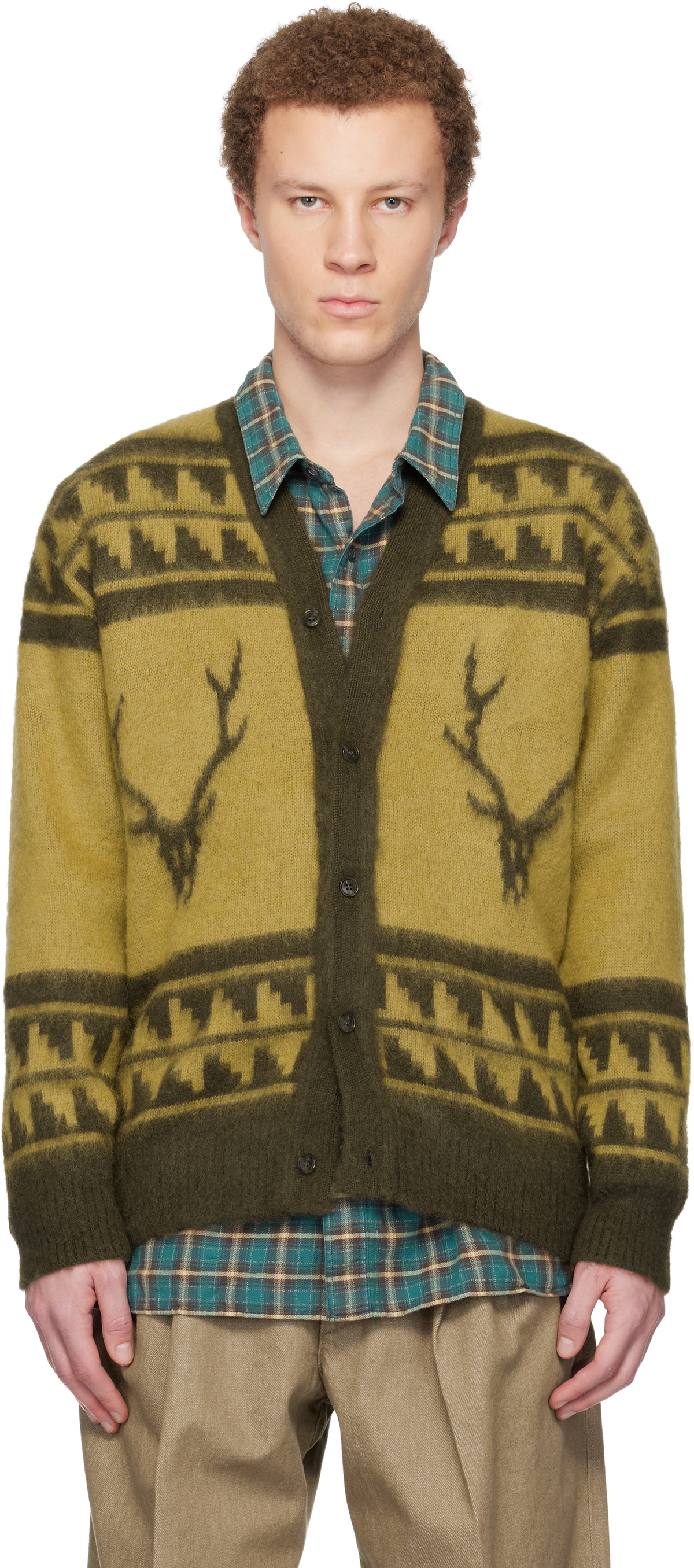 South2 West8 Beige Mohair Cardigan South2 West8