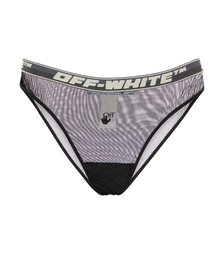 Photo: Off-White - Logo mesh briefs