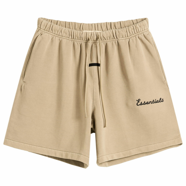 Photo: Fear of God ESSENTIALS Men's Training Classic Fit Shorts in Faded Dune