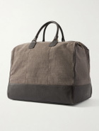 Brunello Cucinelli - Boston Leather-Trimmed Woven Weekend Bag