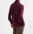 Rubinacci - Slim-Fit Wool Shirt - Burgundy