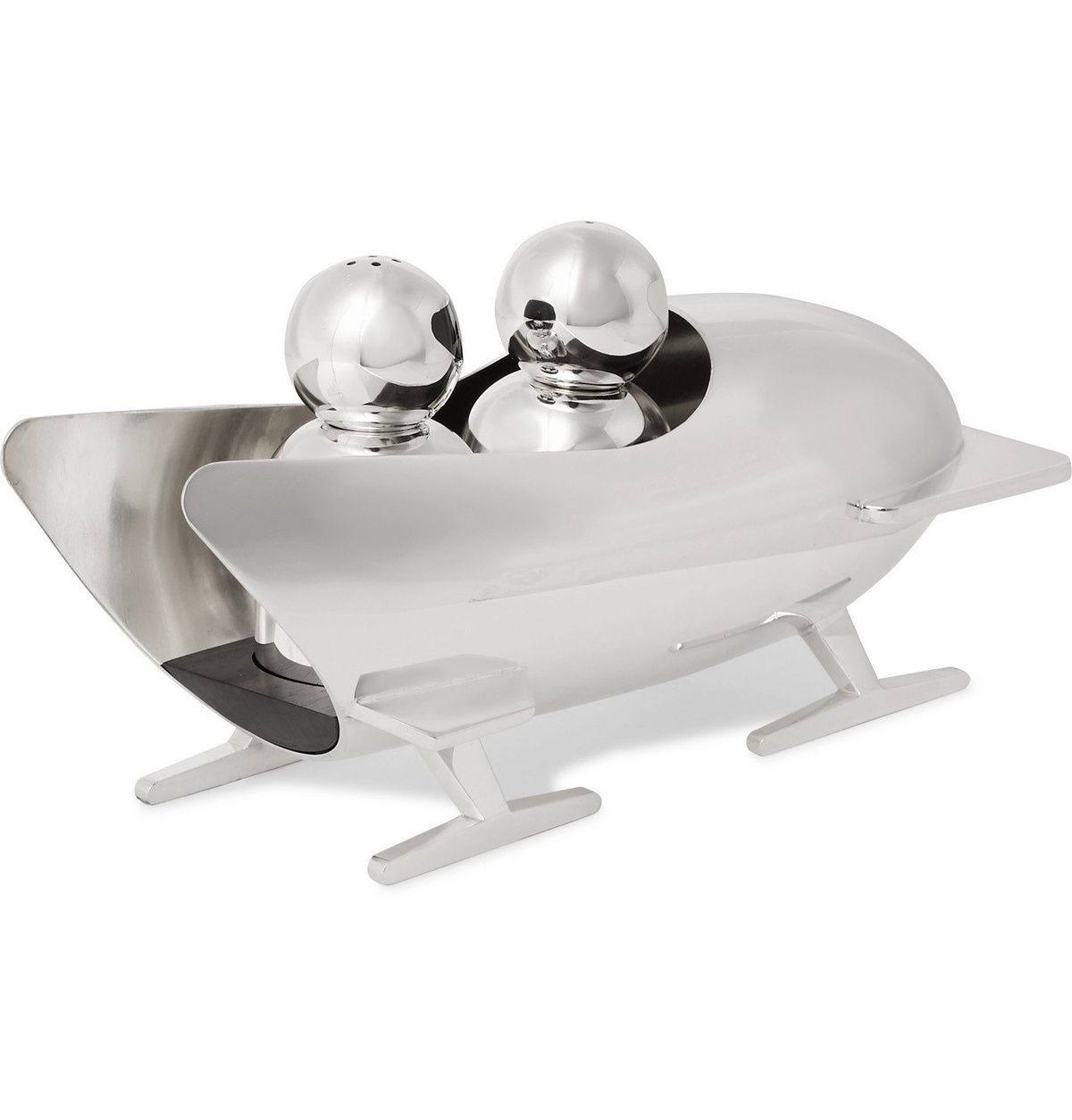 Asprey - Bobsleigh Sterling Silver Salt and Pepper Shakers - Silver