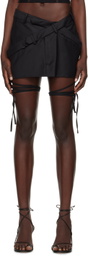 SRVC Black Staff Miniskirt