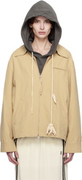Kijun Beige Orbit Patch Jacket