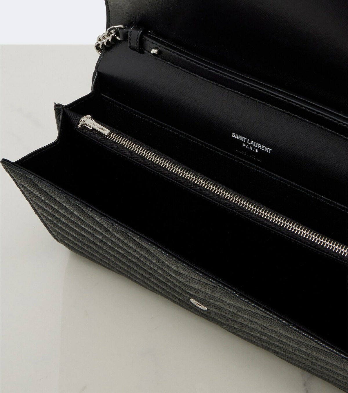 Saint Laurent Cassandre Envelope leather wallet on chain