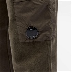 C.P. Company Men's Reverse Brushed & Emerized Fleece Sweatpants in Olive Night
