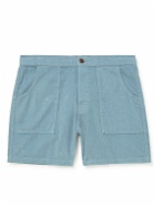 Birdwell - Walk Straight-Leg Cotton-Corduroy Shorts - Blue