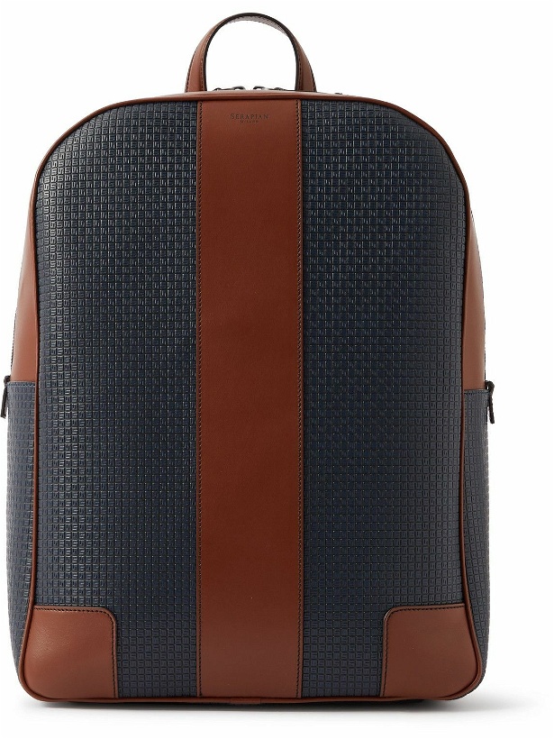 Photo: Serapian - Stepan 72 Leather-Trimmed Coated-Canvas Backpack