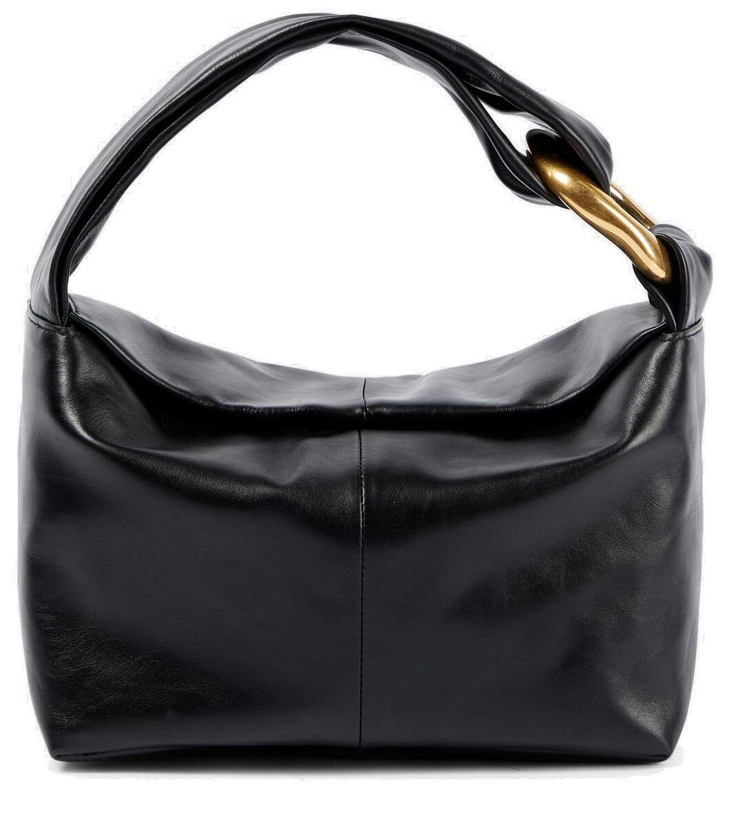 Jil Sander Nappa Leather Dumpling Shoulder Bag in Black