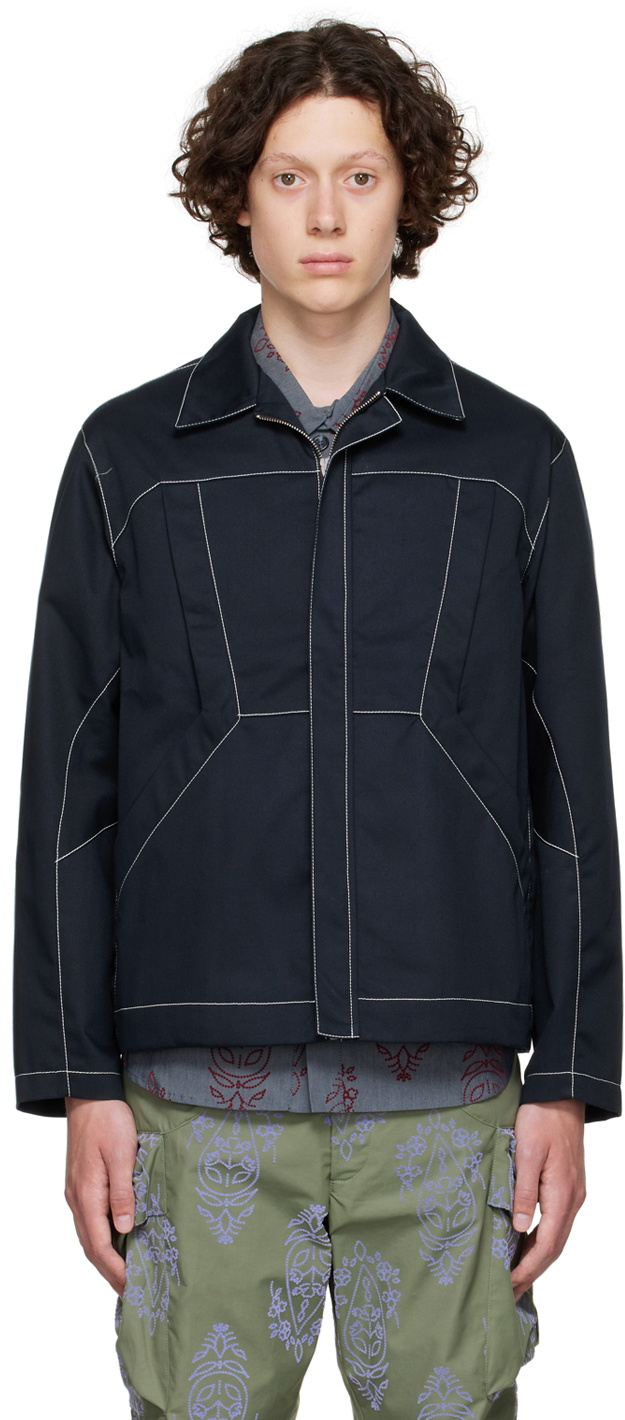 paria /FARZANEH Navy Cotton Jacket Paria Farzaneh