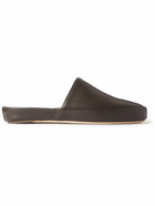 Mulo - Full-Grain Leather Slippers - Brown