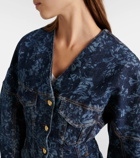 Ganni Printed denim jacket