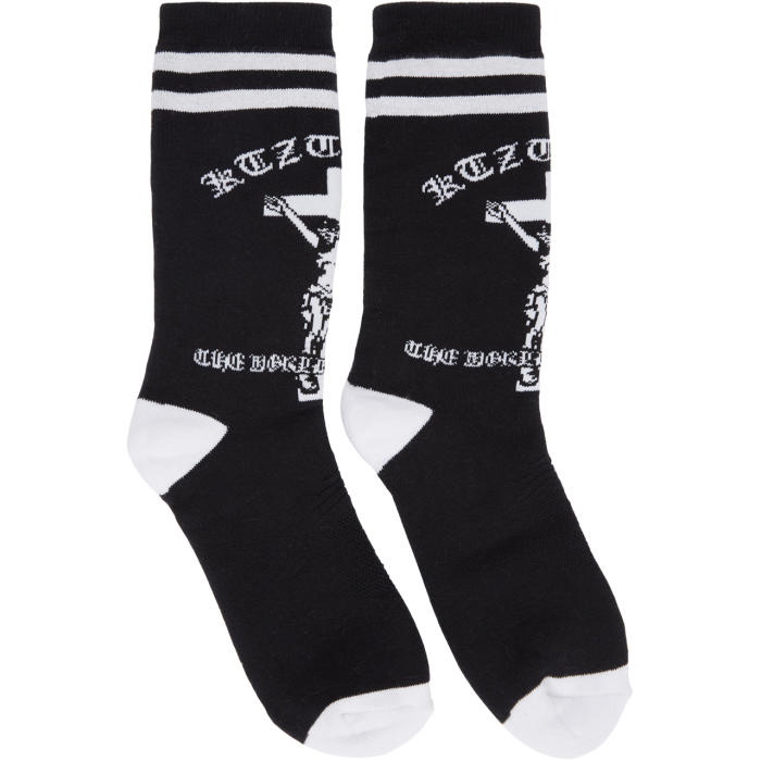 Photo: KTZ Black and White Jesus Socks