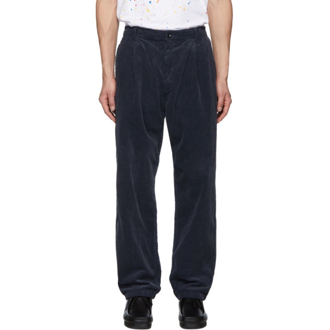 Photo: Blue Blue Japan Navy Corduroy One Tuck Baggy Trousers