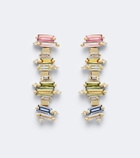 Suzanne Kalan 18kt gold drop earrings with sapphires and diamonds
