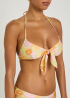 Chloe Floral-print Halterneck Bikini top Multicoloured