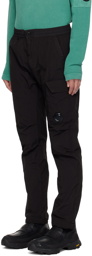 C.P. Company Black Garment-Dyed Sweatpants