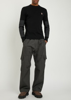 Moncler Grenoble Panelled Wool-blend Jumper Black