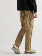 And Wander - Straight-Leg Belted Piqué Climbing Trousers - Brown