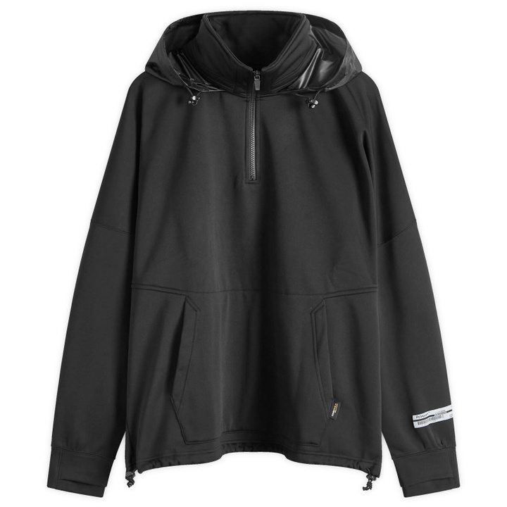 Photo: Poliquant Men's Fleece Hooded Quarter Zip Sweatshirt in Black