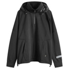 Poliquant Men's Fleece Hooded Quarter Zip Sweatshirt in Black
