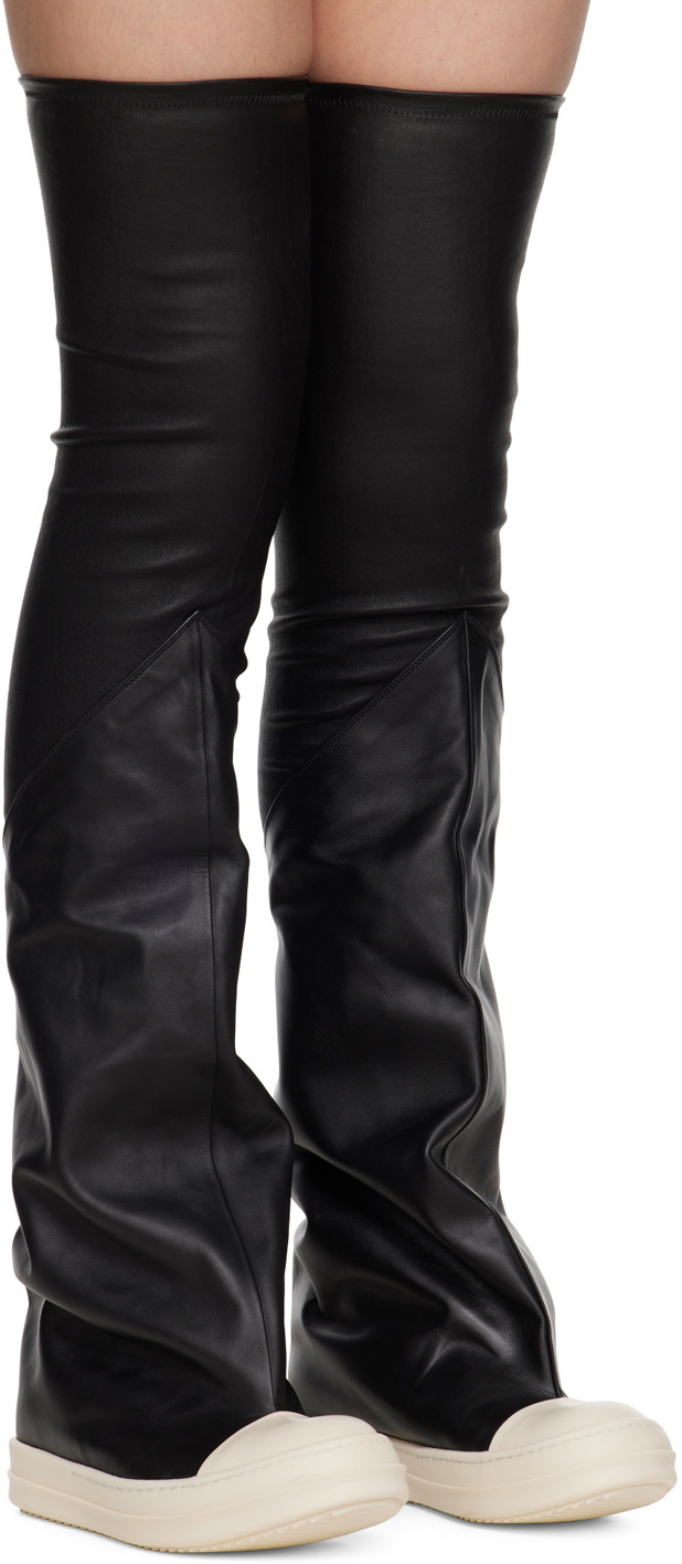 Rick Owens Black Flared Boots