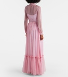Gucci GG printed silk chiffon maxi skirt