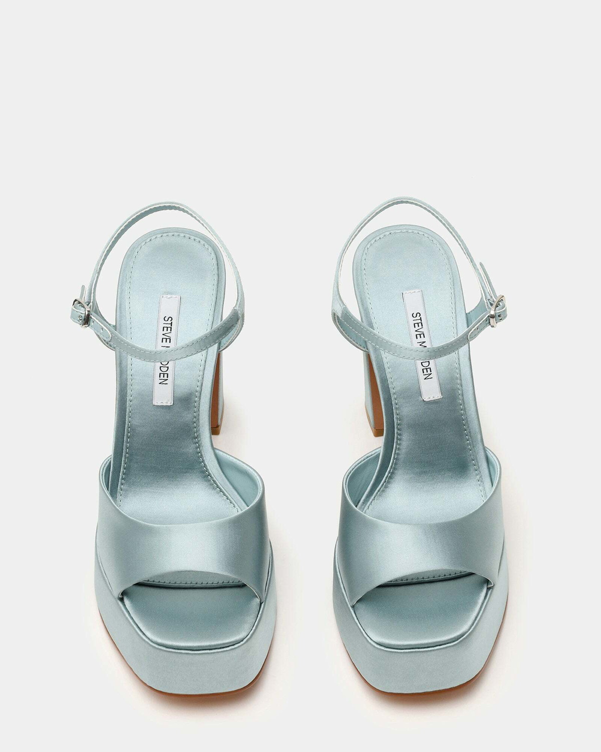 Steve Madden Liandra Heels in Green Satin