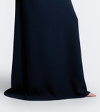 Oscar de la Renta Embellished silk-blend georgette gown