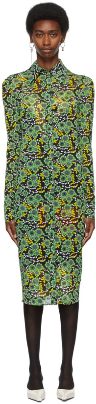 Photo: Kwaidan Editions SSENSE Exclusive Black & Green Button Down Dress