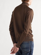 TOM FORD - Slim-Fit Stretch-Knit Mock-Neck Sweater - Brown