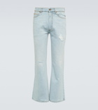 ERL - Distressed mid-rise flared jeans
