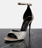 Gucci Crystal-embellished satin sandals