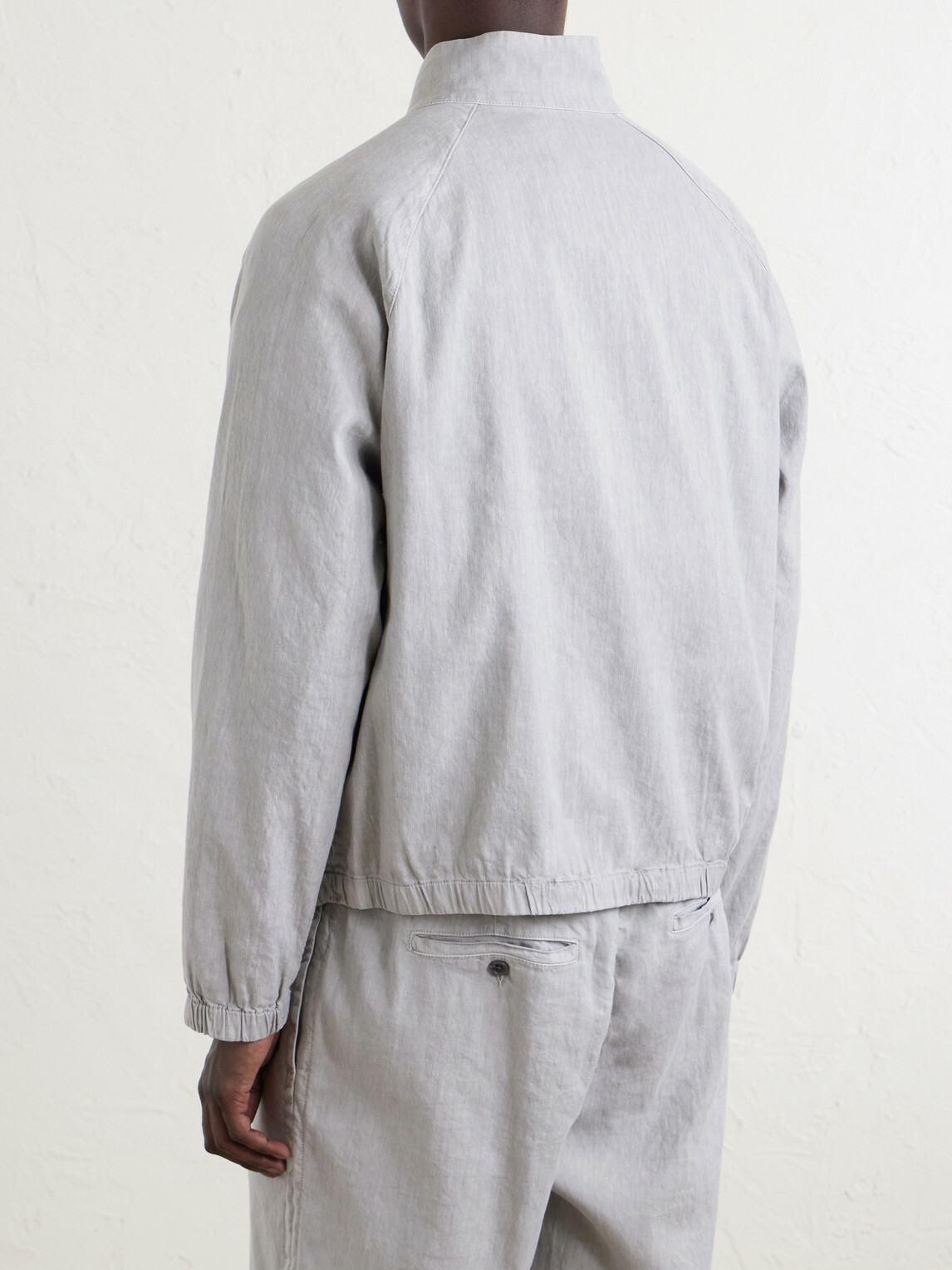 James Perse - Linen-Blend Blouson Jacket - Gray