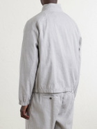 James Perse - Linen-Blend Blouson Jacket - Gray