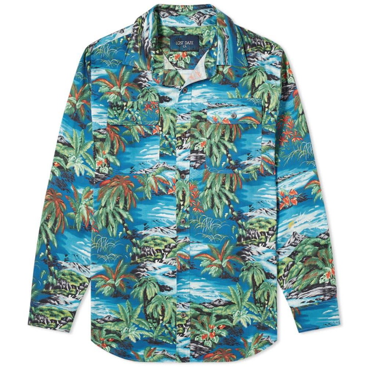 Photo: Lost Daze Aloha Shirt Blue