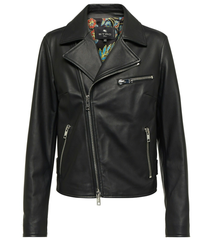 Photo: Etro - Leather biker jacket