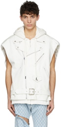 R13 White Leather Vest