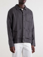 Onia - Herringbone Linen Overshirt - Brown