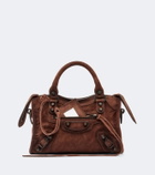 Balenciaga Le City Mini suede top-handle bag