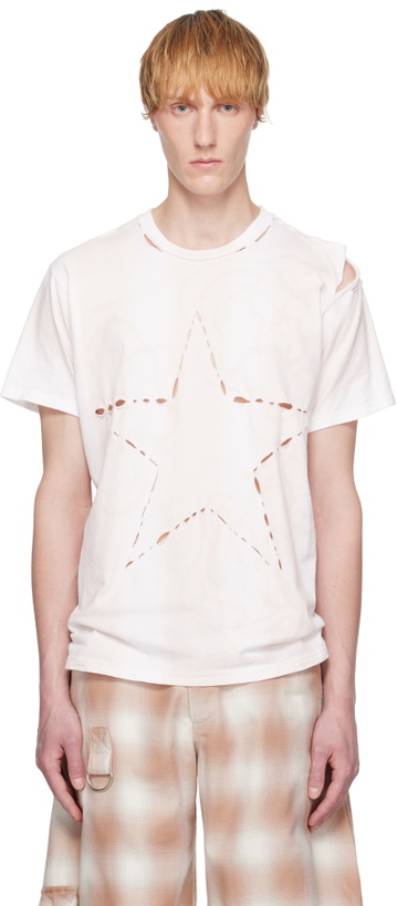 Photo: Collina Strada White & Beige Remnant Star T-shirt