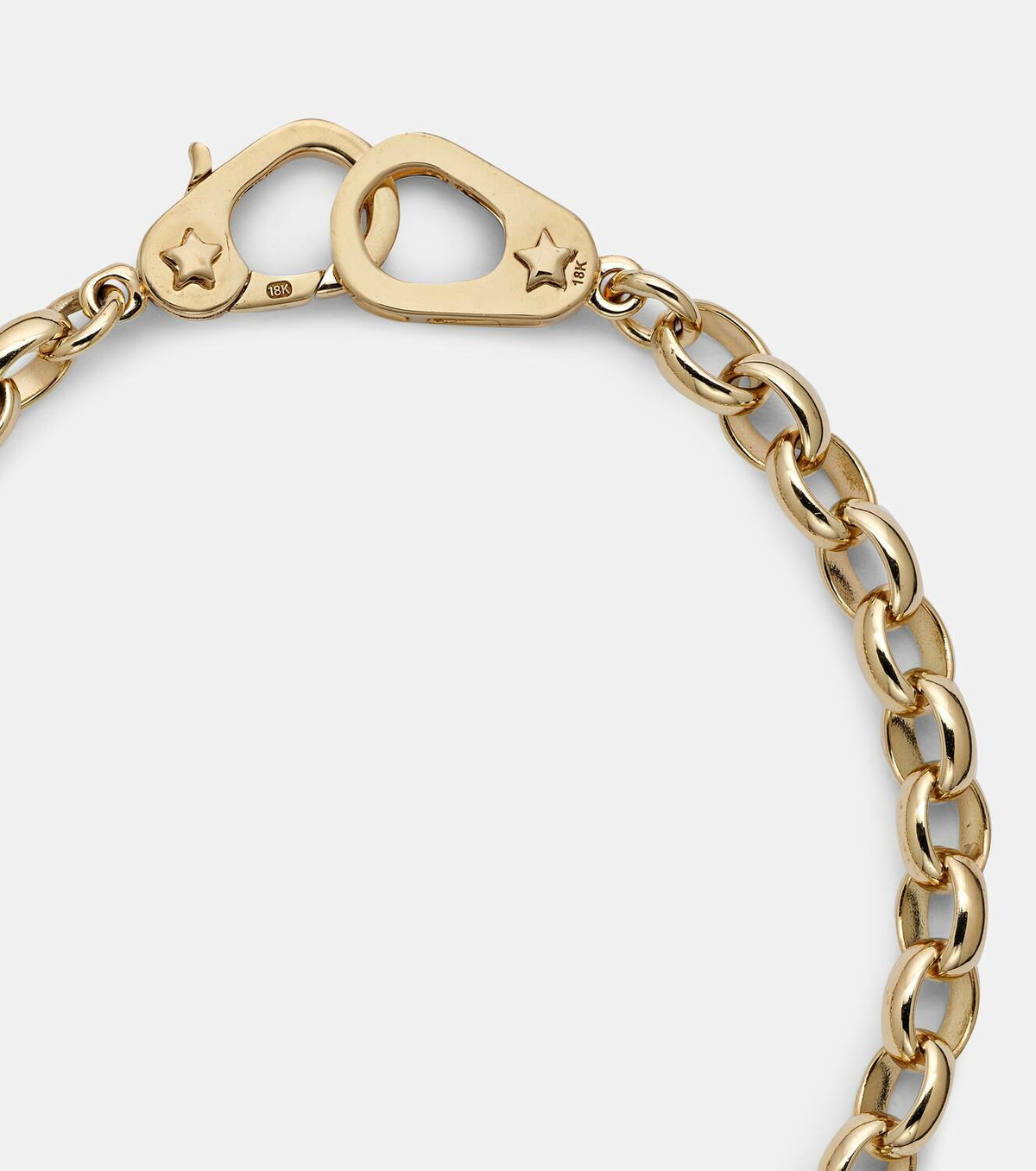 Foundrae Heart Love Medium 18kt gold chain bracelet with diamonds