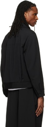 Hugo Black Modern-Fit Performance-Stretch Canvas Jacket