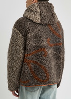 Loewe Logo-print Hooded Fleece Jacket Beige