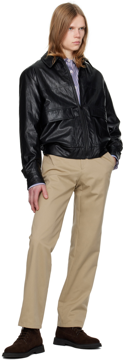 A.P.C. Black Bob Faux-Leather Jacket A.P.C.