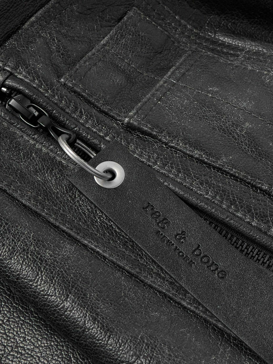 Rag & Bone - Manston Distressed Leather Jacket - Black